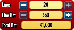 Paylines x Line Bet = Total Bet